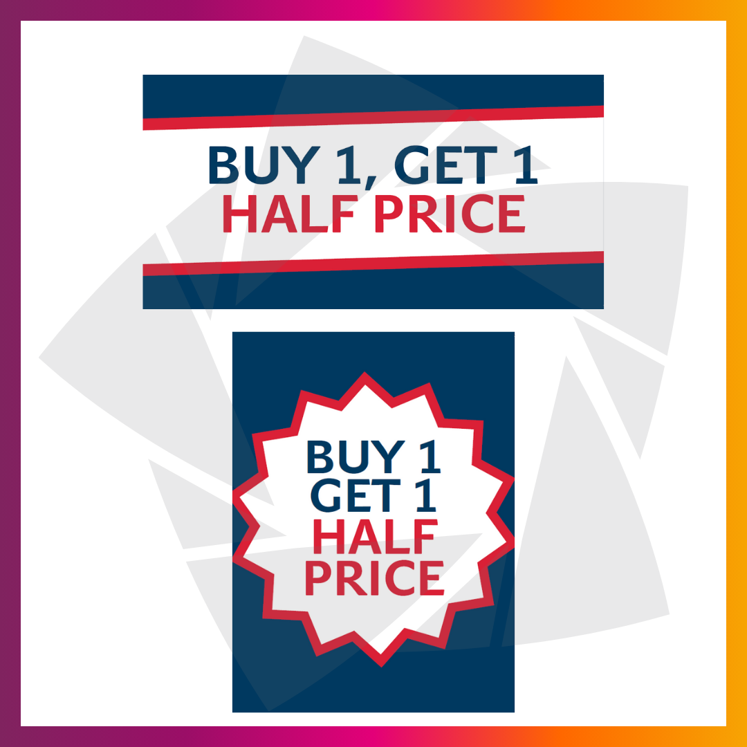 Digital POS - Buy One Get One Half Price
